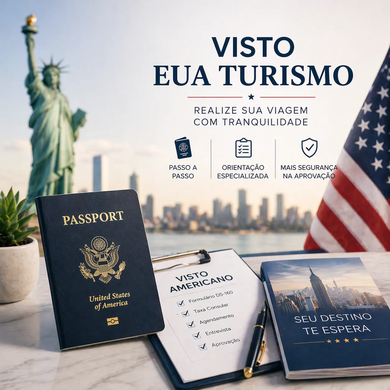 Imagem ilustrativa para o artigo Visto EUA Turismo da Now Vistos